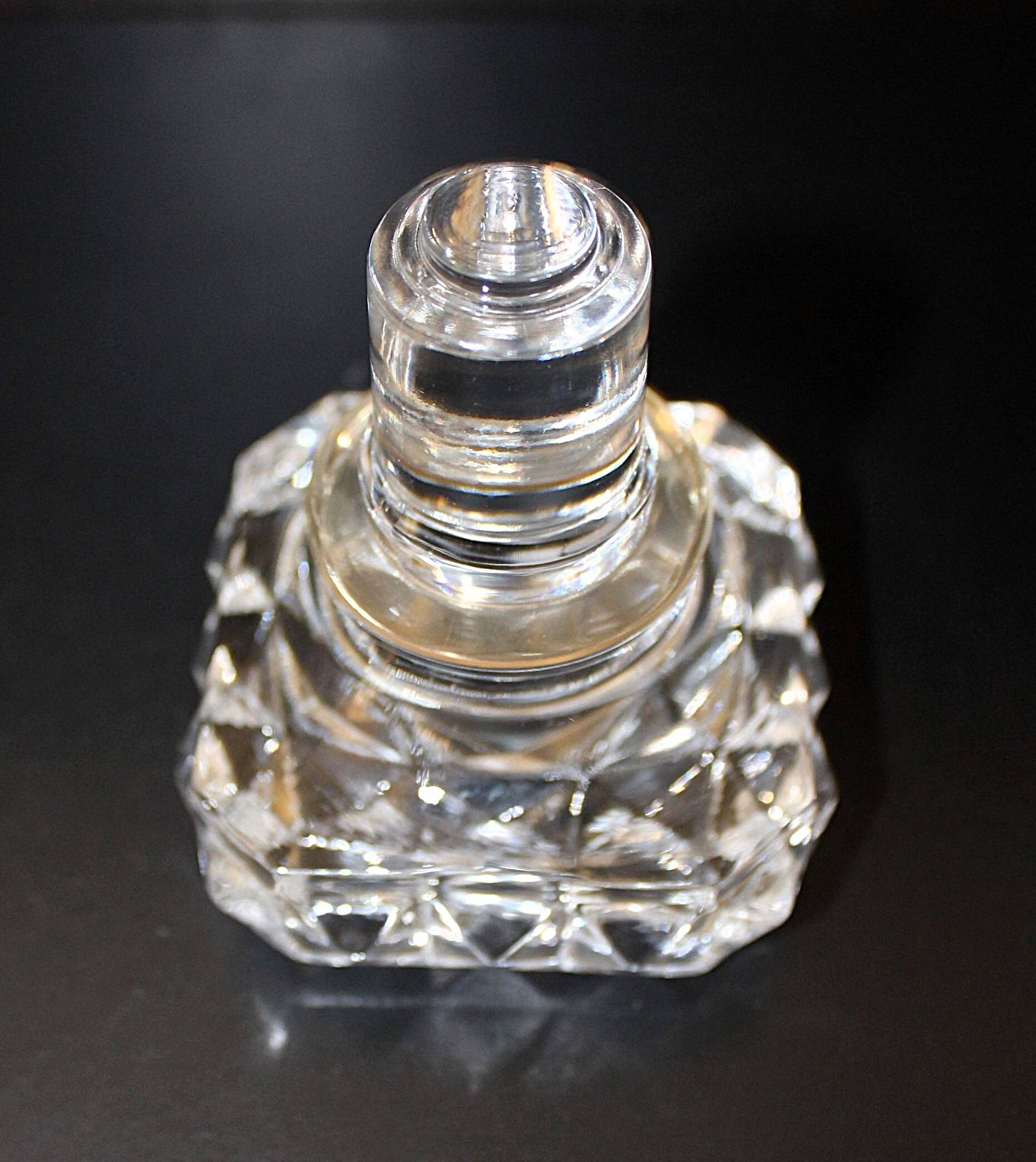 Vintage cut crystal whiskey decanter