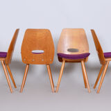 Mid Century Modern Dining chairs, designed by František Jirák for Tatra Nábytok