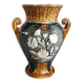 Vase vintage en barbotine