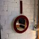 Round velvet mirror