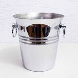 Stainless steel champagne bucket, France 1980
