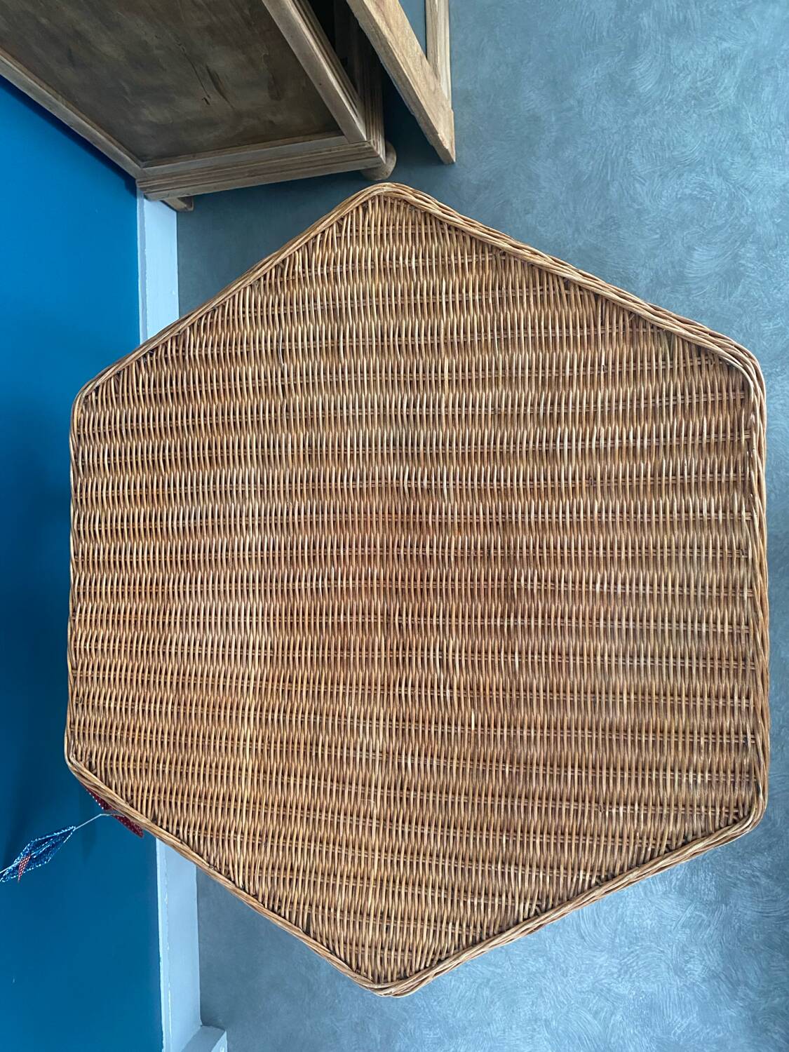 Rattan side table