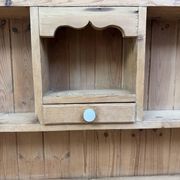 Antique English two-body buffet in solid pine (renovated)