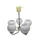 Vintage pendant light in brass and glass, Poland, 1970s