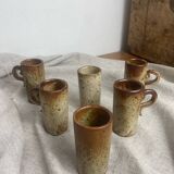 Pyrite stoneware coffee cups