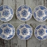 6 cups ridgway staffordshire windsor flowers blue