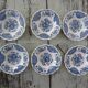 6 coupelles ridgway staffordshire windsor fleurs bleu