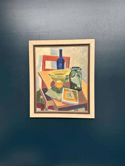 Huile sur toile originale suédoise – “Opstilling” par Eli Rasmussen