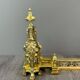 Paire de chenets en bronze doré, style Louis XVI, XIXe Siècle