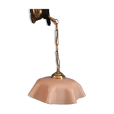 Suspension lampshade corole glass Rose lace