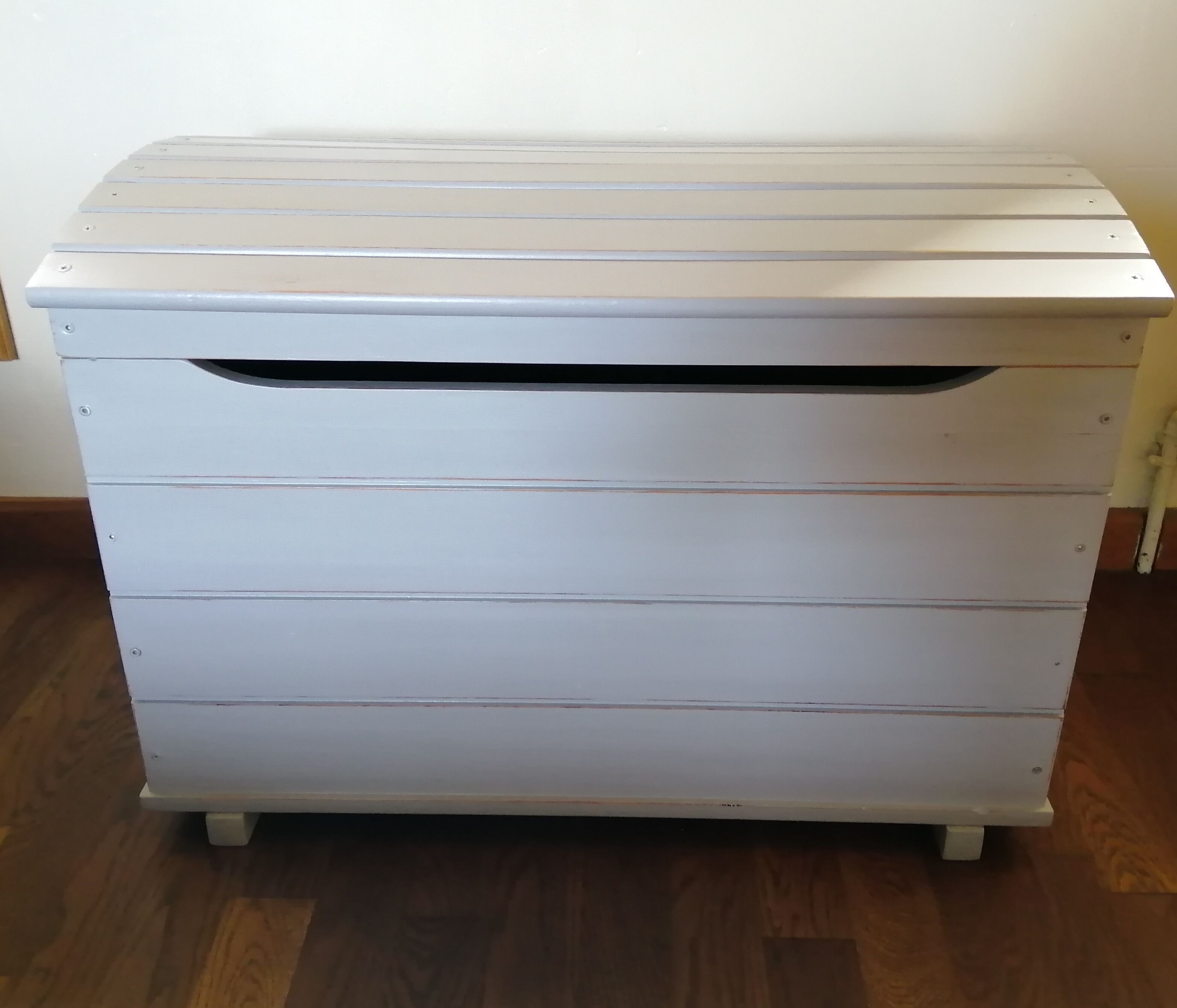 Aged patinated storage chest