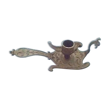 Swan brass candle holder