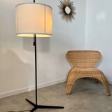 Old design floor lamp from the 50s in metal vintage adjustable lampshade