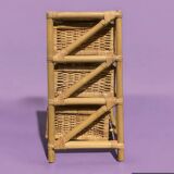 Commode vintage en rotin et bambou