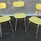 Trio yellow formica chairs