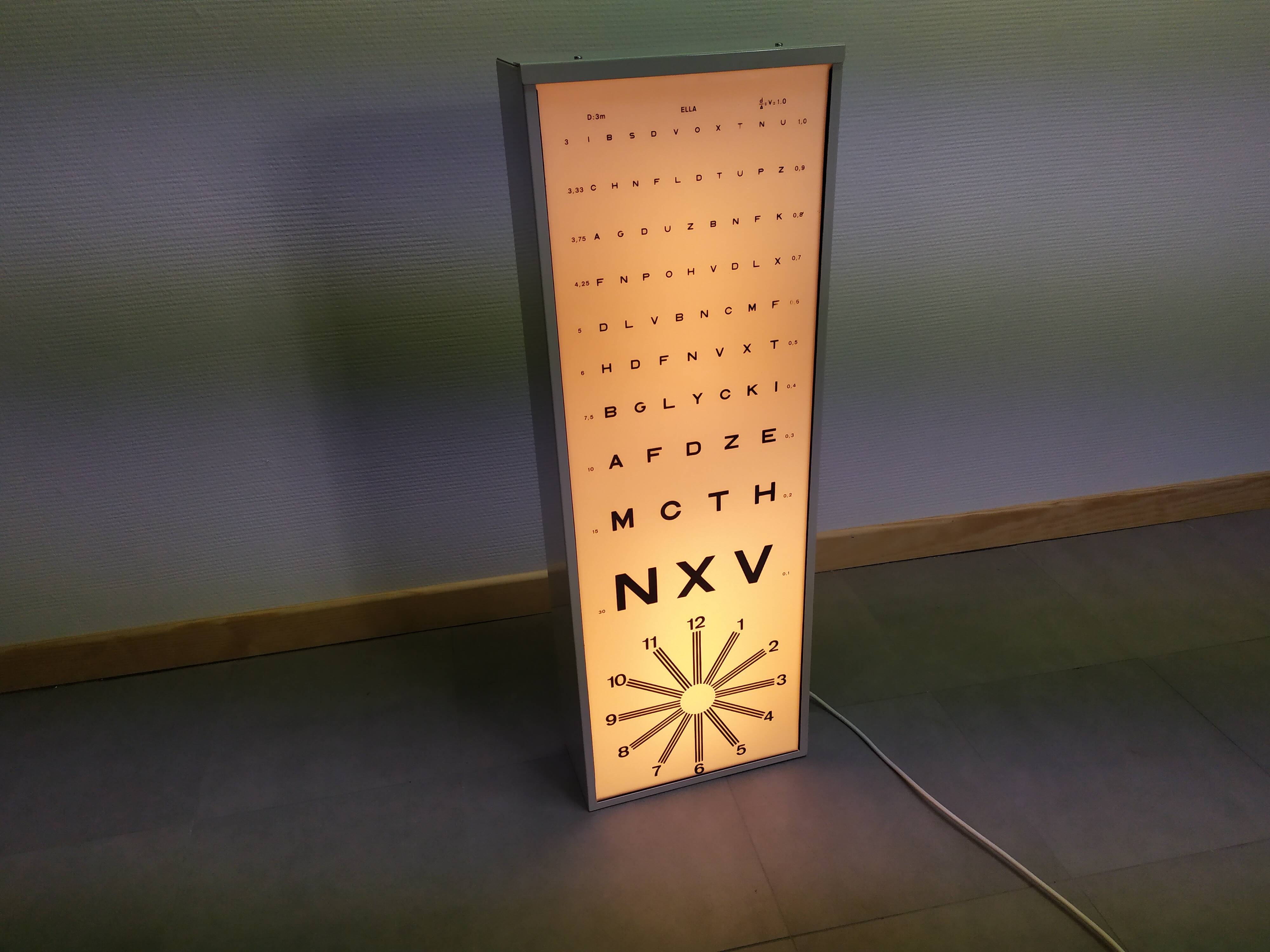 Vintage visual acuity scale