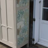 Vintage upholstered Parisian wardrobe