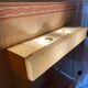 Allibert vintage toilet cabinet three mirror doors, two drawers, lamp