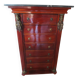 Antique Weekly Planner/Empire Style Commode-Caryatid-Patinated Bronze - 1950