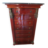 Antique Weekly Planner/Empire Style Commode-Caryatid-Patinated Bronze - 1950