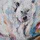 Painting 145cm Acrylic on panel surrealism white bear