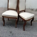 Pair of solid oak chairs