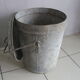 Old vintage garden zinc trash can