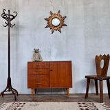 Scandinavian style row in teak 1960 black top