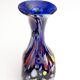 Vase Art Nouveau en Verre de Murano Bleu Produit par Toso, Italie