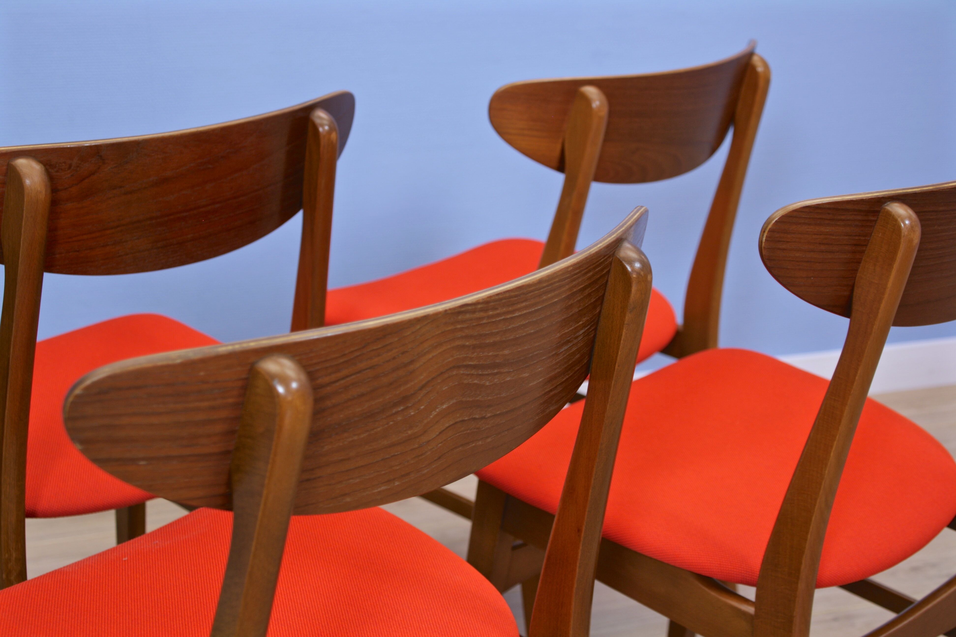 Set of 6 danish dining chairs in teak by Falsled, 1960