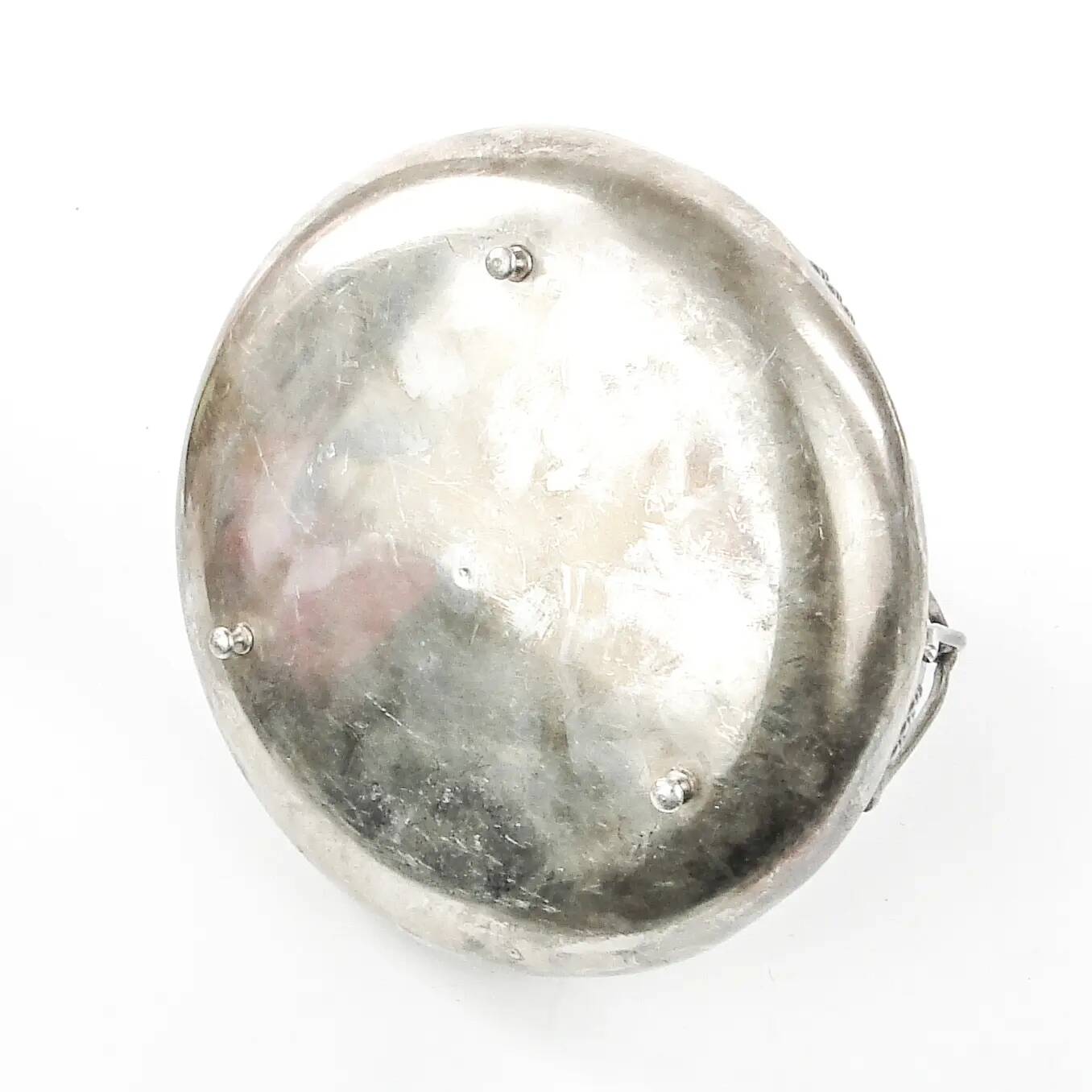 Art Nouveau fruit basket, silver metal, Kaiser, Germany, early 20th century