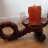 Candle holder rat of the cellar in pigot wood
