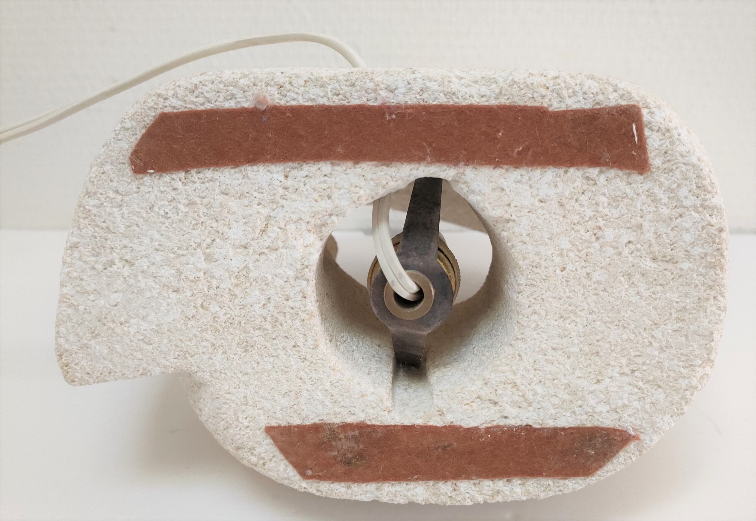 Lamp stone carved design 70s