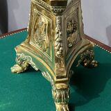 Large solid bronze floor candle holder.