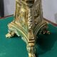 Large solid bronze floor candle holder.