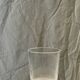 Ribbed glass ball vase
