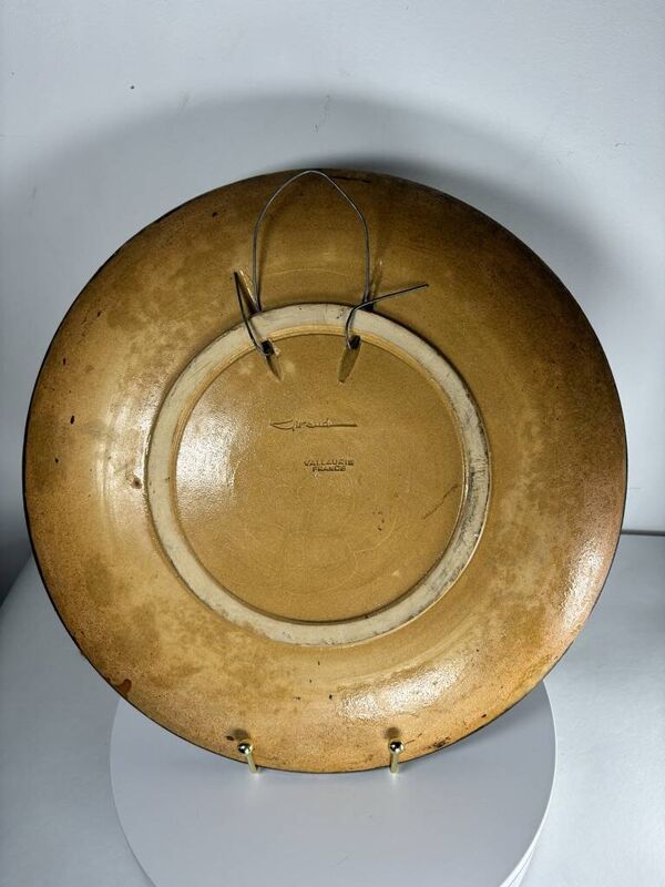 Plat vallauris Louis Giraud vintage 1930 XXL Art Déco