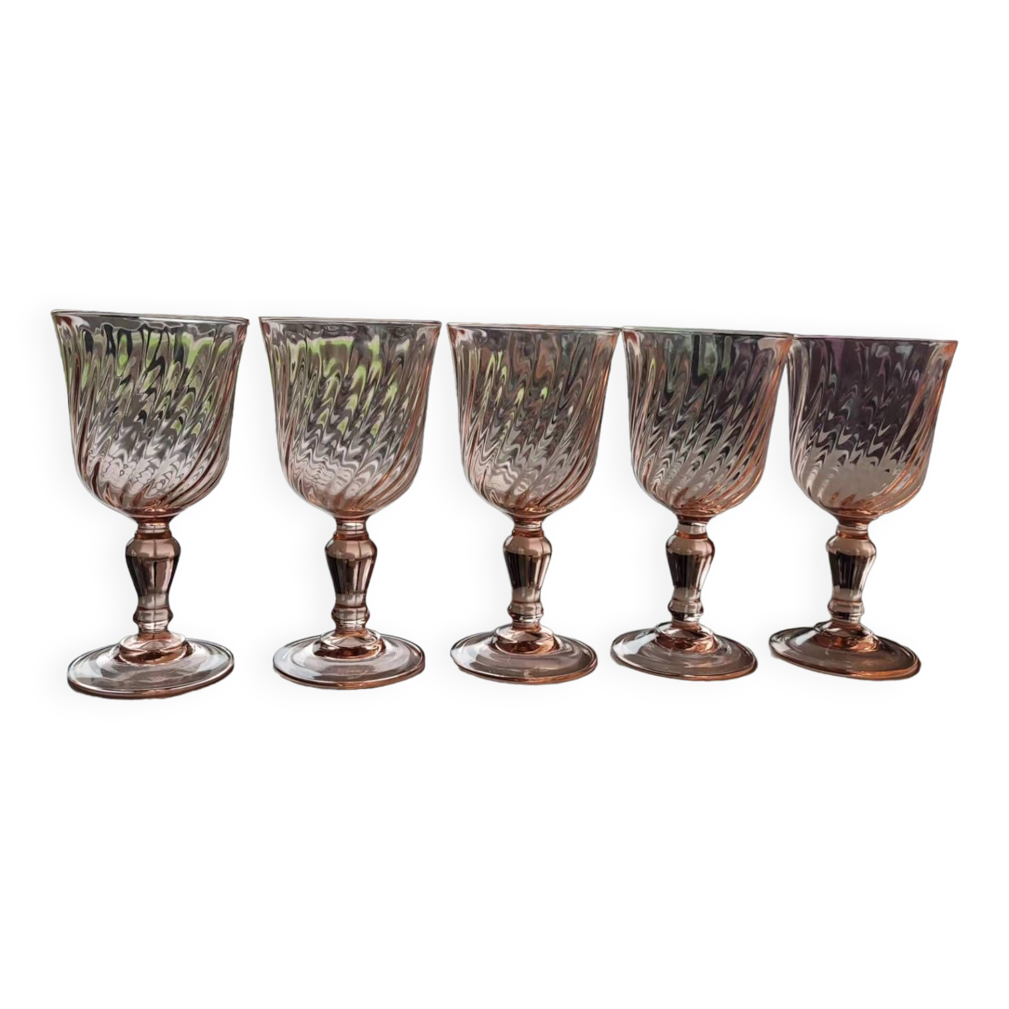 5 verres à pied Rosaline