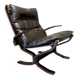 Scandinavian style leather armchair 1950.