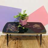 Scandinavian formica low table décor Japanese feet compass 60s-RETRO-VINTAGE