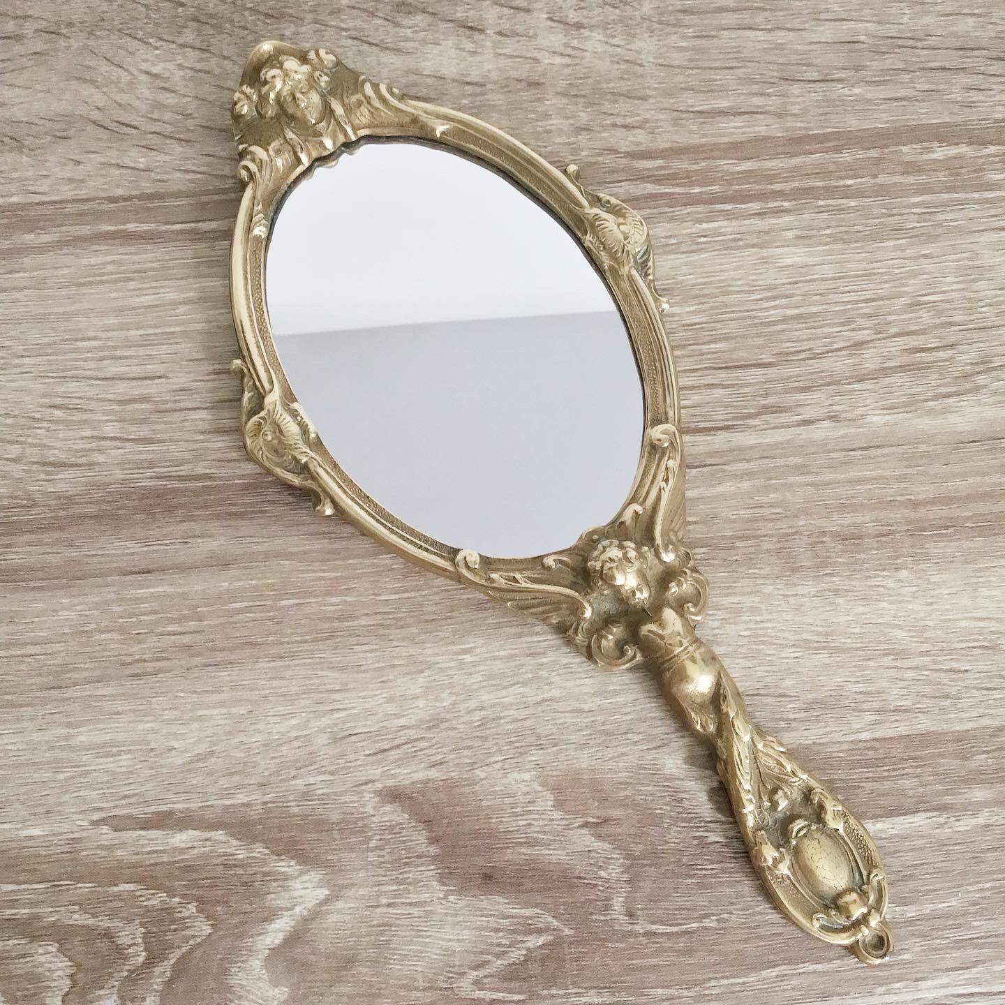 Vintage brass mirror to install