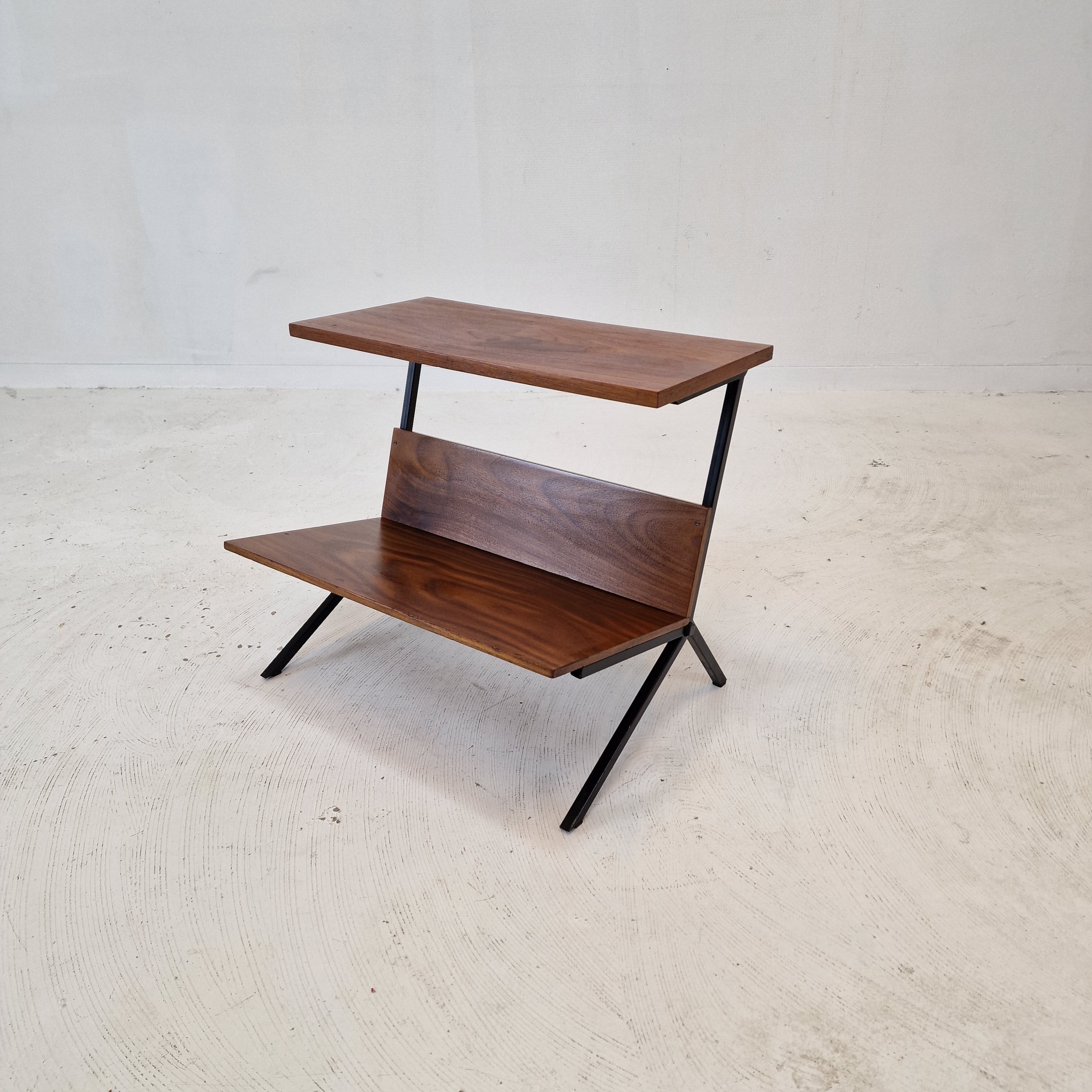 Mid century dutch side table or magazine rack, 1960's