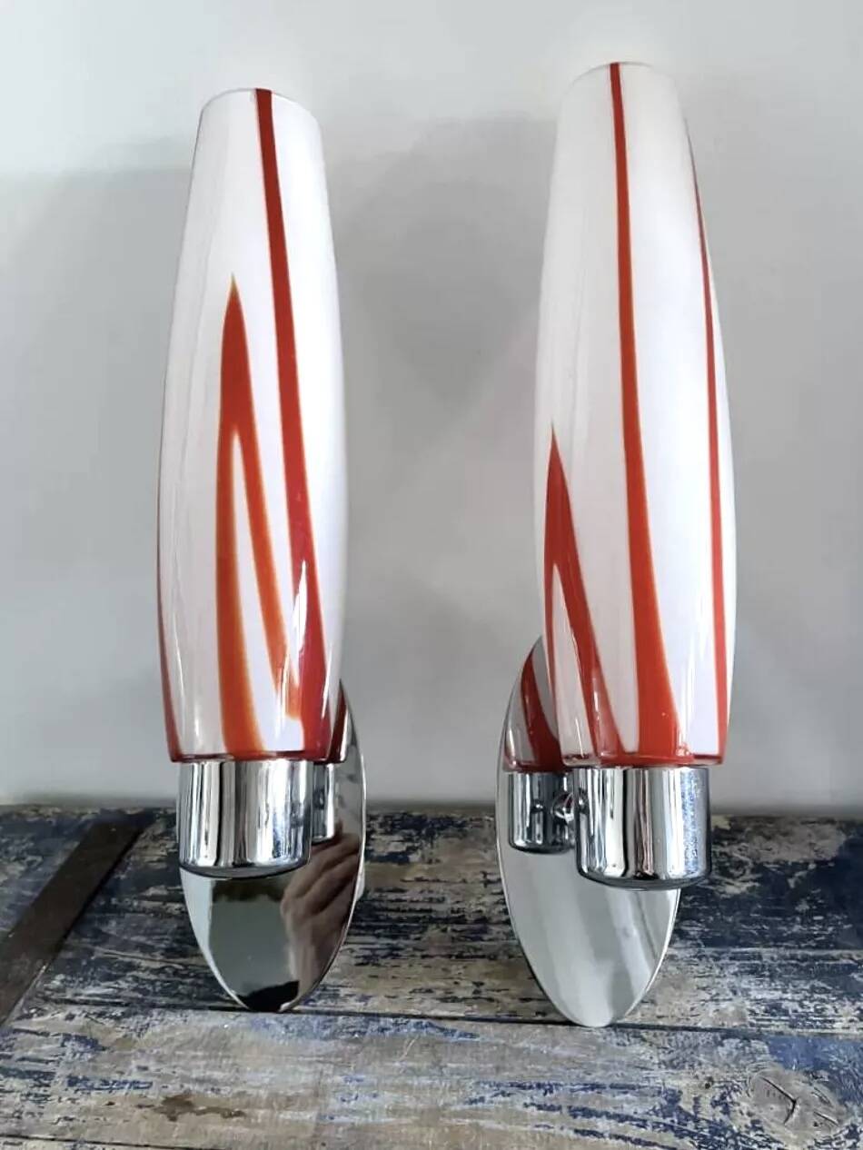 Vintage chrome wall lights