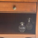 Classic wooden bedside table with drawer