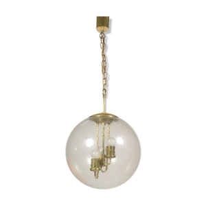 Lampe big ball vintage, verre et