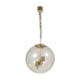Vintage Big Ball Lamp, Glass and Brass by SAKU, 1970s