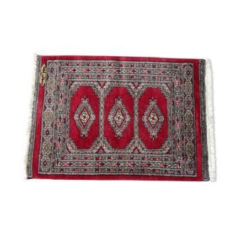 Carpet red with fringes, prayer rug, prayer rug 97 x 60