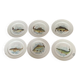 6 fish plates in genuine Limoges porcelain