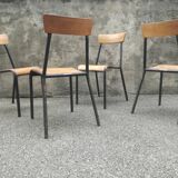 4 vintage Stella school chairs
