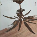 Golden leaf chandelier